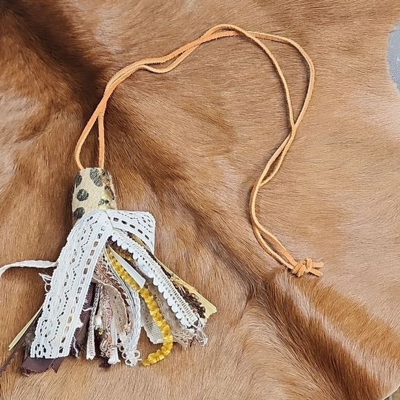 Handmade Tassel Necklace Leopard Style - Picture 1 of 3